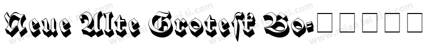 Neue Alte Grotesk Bo字体转换